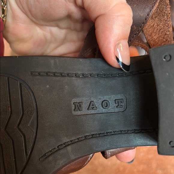 NAOT Brown Leather Strappy Shoes - Picture 2 of 3